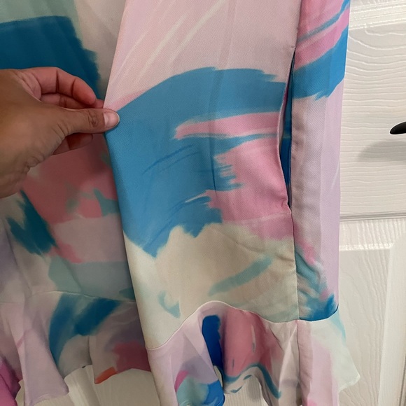 Abstract drop waist shift dress - Picture 3 of 5